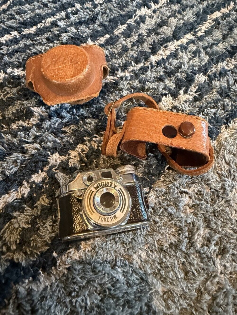 VTG Toko P.W. 4.5 Mighty Mini Spy Camera + Original Leather Case Great Condition